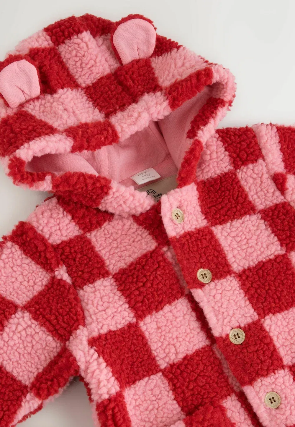 Комбинезон-Пижама для малышей стандартного кроя Next, Pink And Red Checkerboard — фото 2
