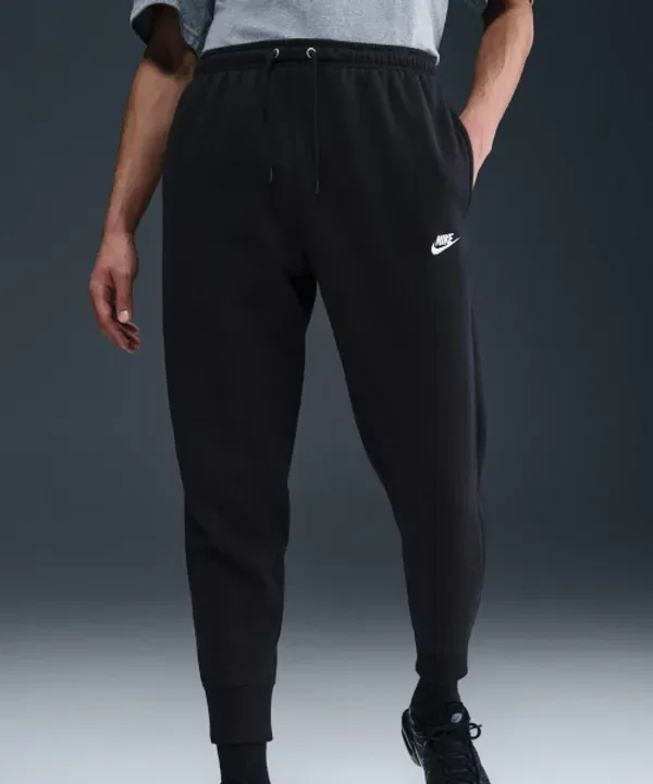 Тренировочные джоггеры Club Jogger M Nike, черно-белые — фото 2