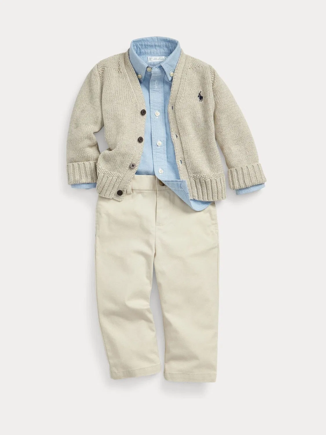 Рубашка оксфорд, хлопок, Iconic Pony Polo Ralph Lauren, синий — фото 3