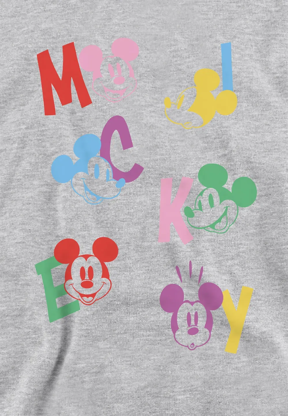 Детский худи Mickey Mouse, Athletic Heather, Disney, серый — фото 2