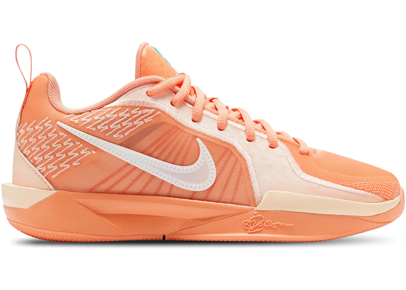 Детские кроссовки для баскетбола Nike Sabrina 2 Nike, Apricot Agate/Light Bone/Washed Coral/Washed Teal