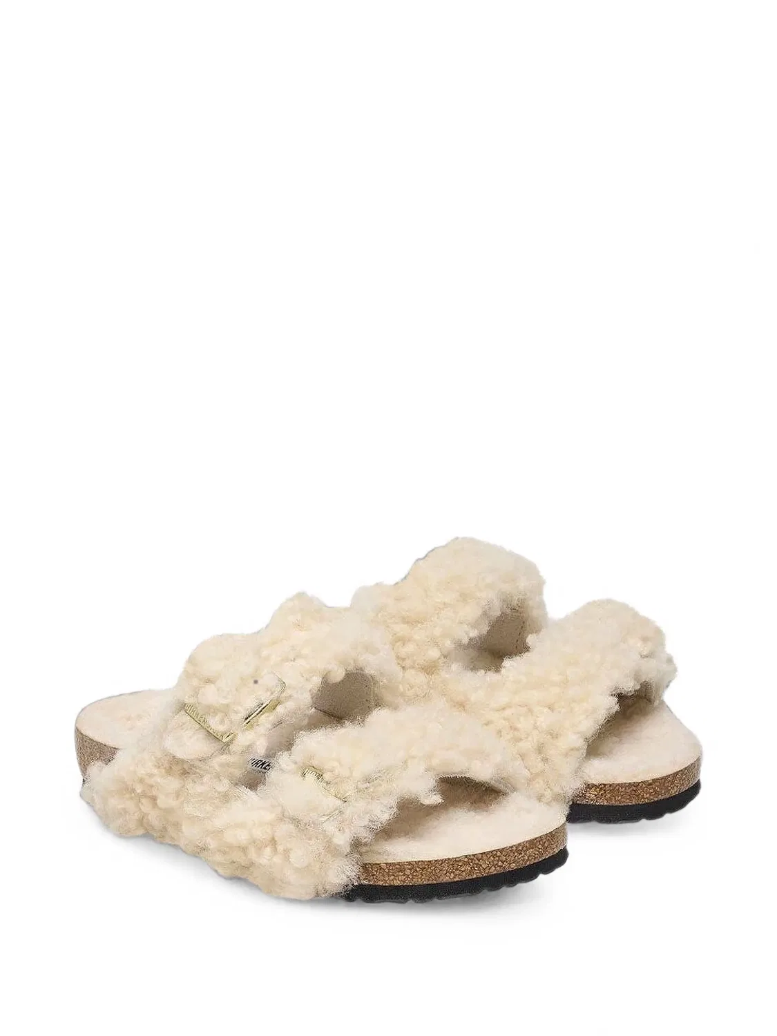 Аризонские сандалии из овчины Birkenstock Kids, нейтральные цвета