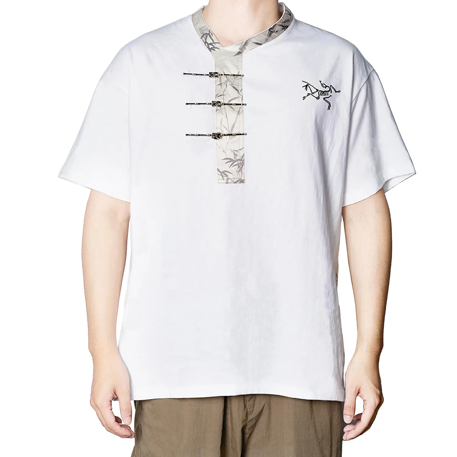 Мужская футболка с принтом Arcteryx, Ink Bamboo Shadow-Ivory White/White Light — фото 4