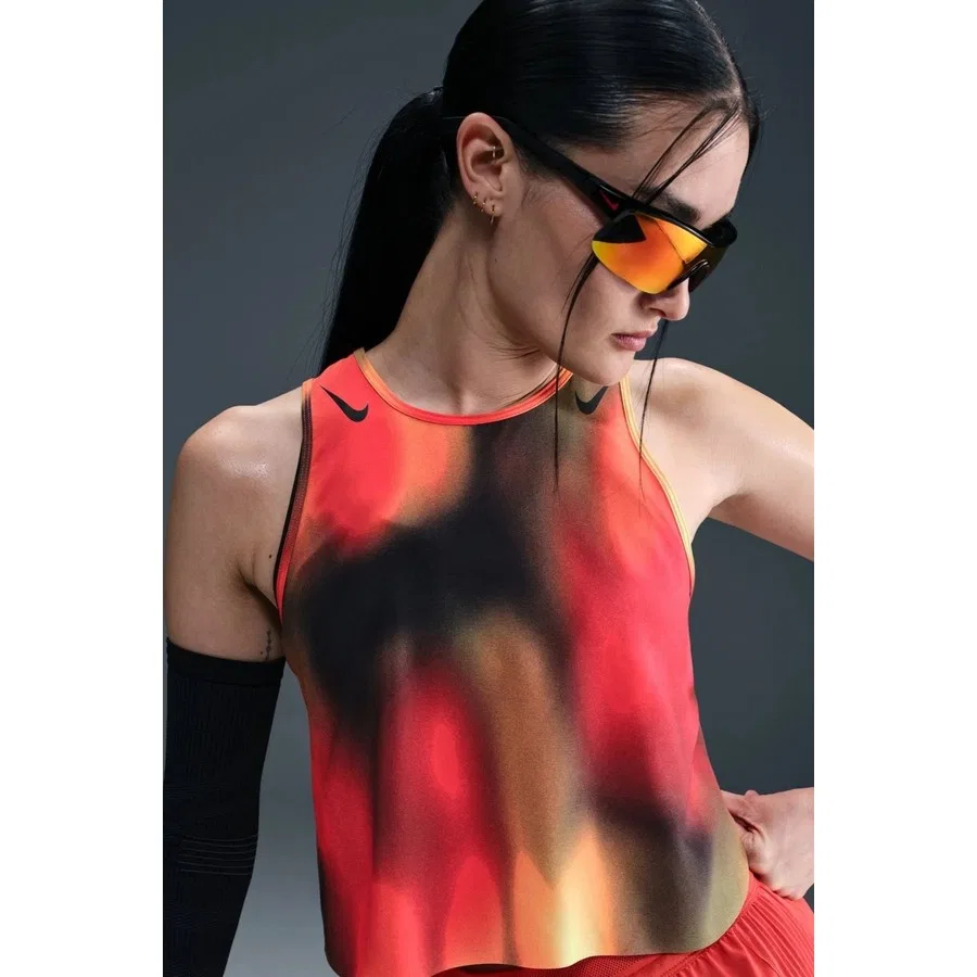 Женский топ-кроп без рукавов Dri Fit Adv Art Crop Womens Tank Red Nike, Красный — фото 3