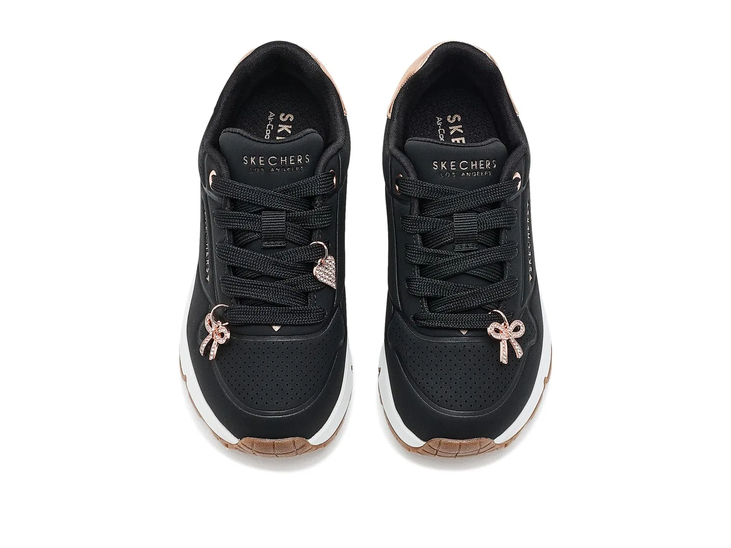 Кроссовки Uno Gen1 310936L (для маленьких и больших детей) Skechers Kids, Black/Rosegold — фото 3