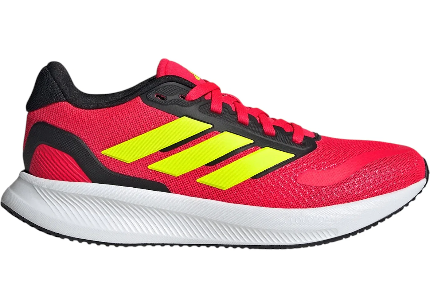 Детские кроссовки для бега с мягкой амортизацией Adidas Runfalcon 5, Lucid Red Lucid Lemon Core Black