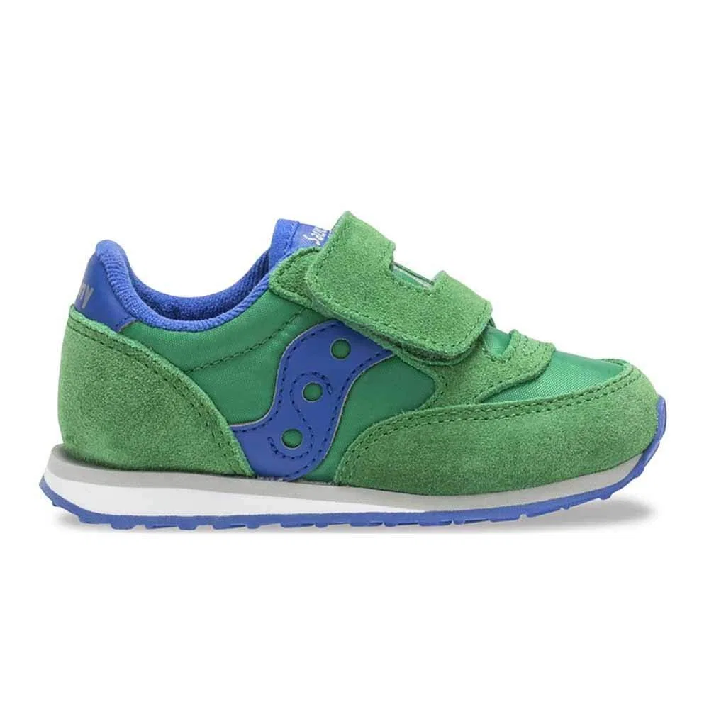 Детские кроссовки для девочек с липучкой Baby Jazz Hook & Loop Cobalt Saucony, Green