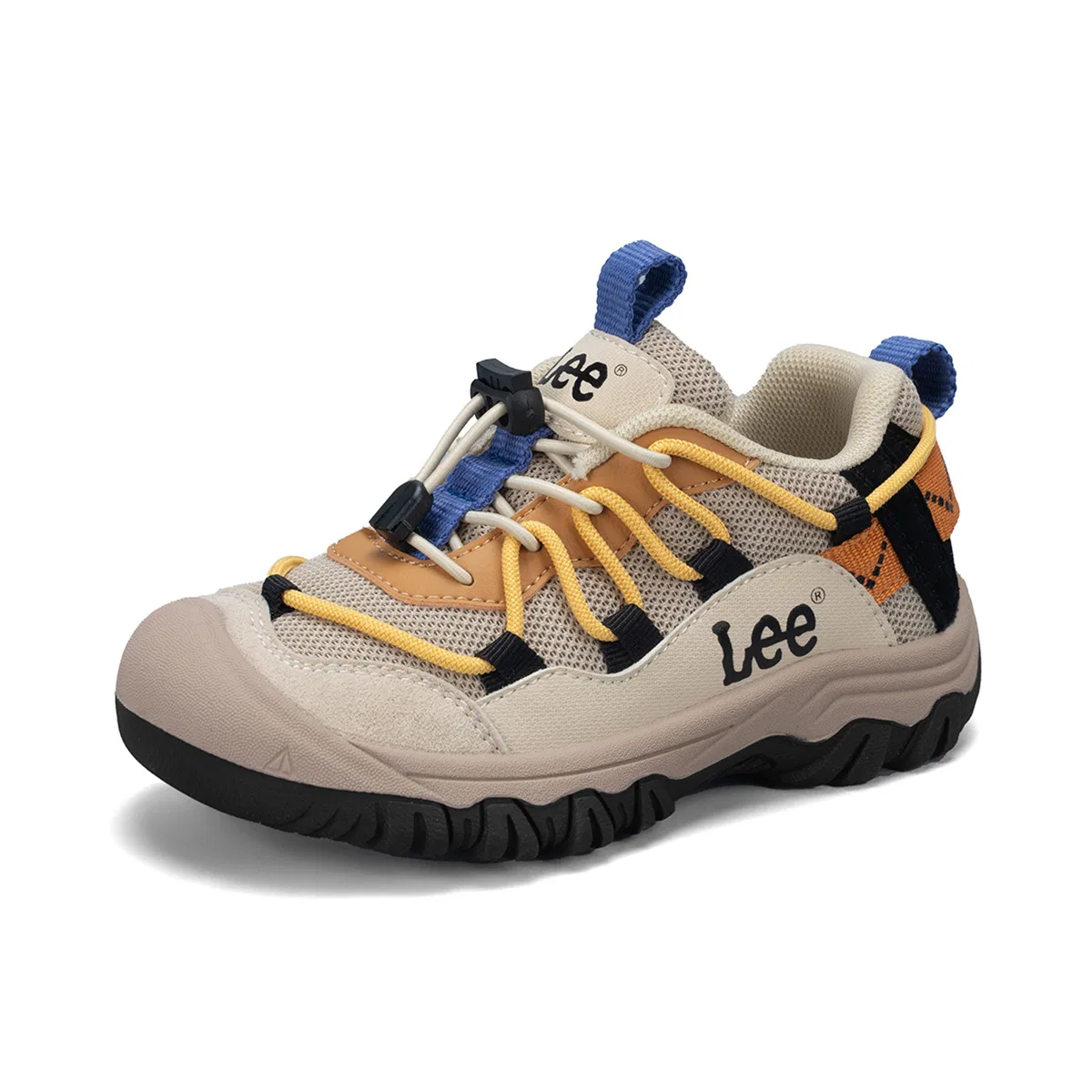 Детские уличные кроссовки из микрофибры и сетки Kids, Lee, Brown Yellow — фото 3