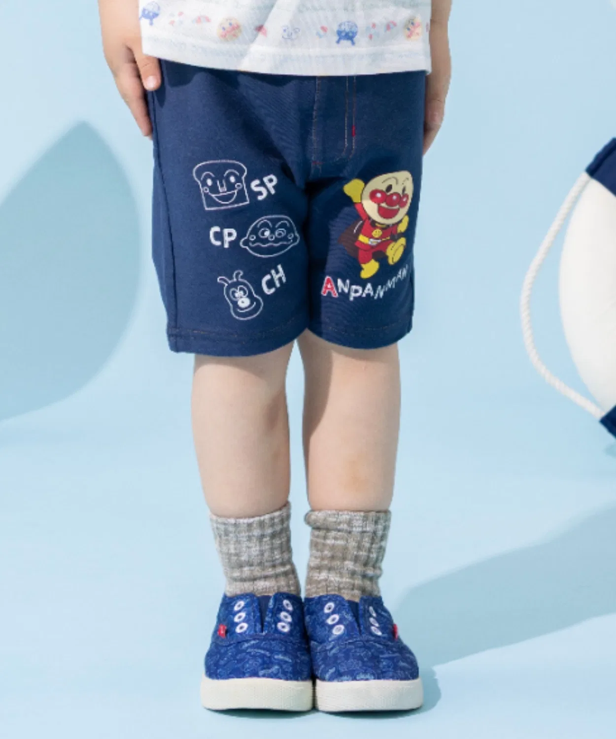 Детские джинсовые трикотажные шорты ANPANMAN KIDS COLLECTION, Navy