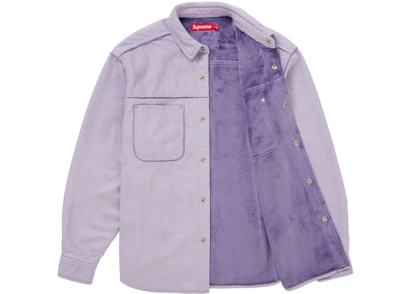 Мужская рубашка из замши Supreme Shirt, Lilac — фото 2