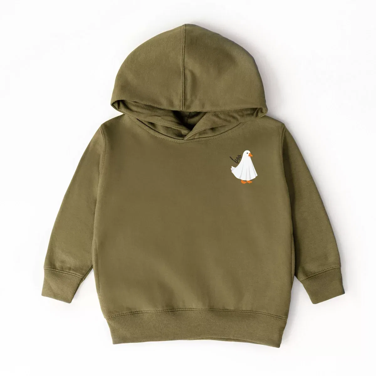 Детское худи с принтом Boo Ghost Goose The Juniper Shop, Army Green