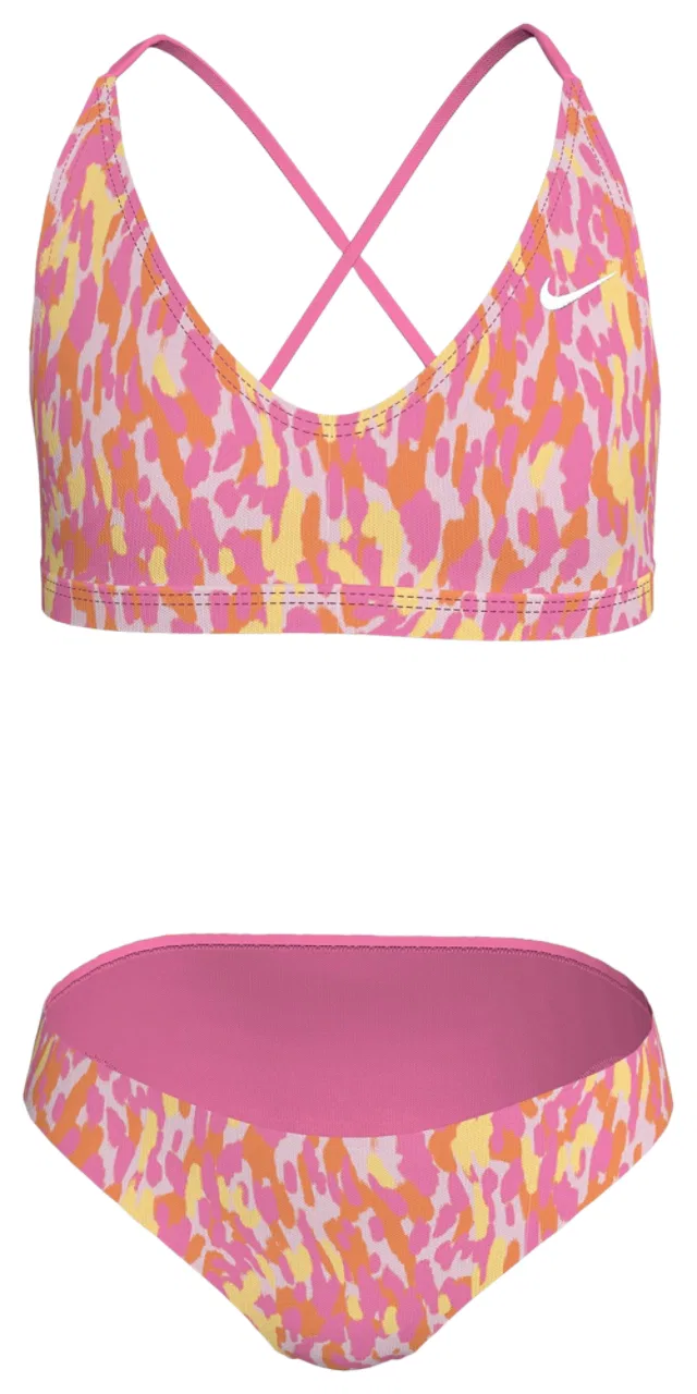Купальный набор для девочек Lace Up Nike, цвет Pink Glow/Yellow