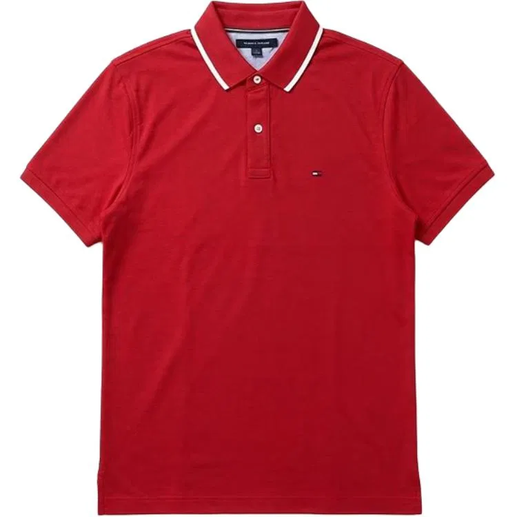 Мужское поло Красное Tommy Hilfiger