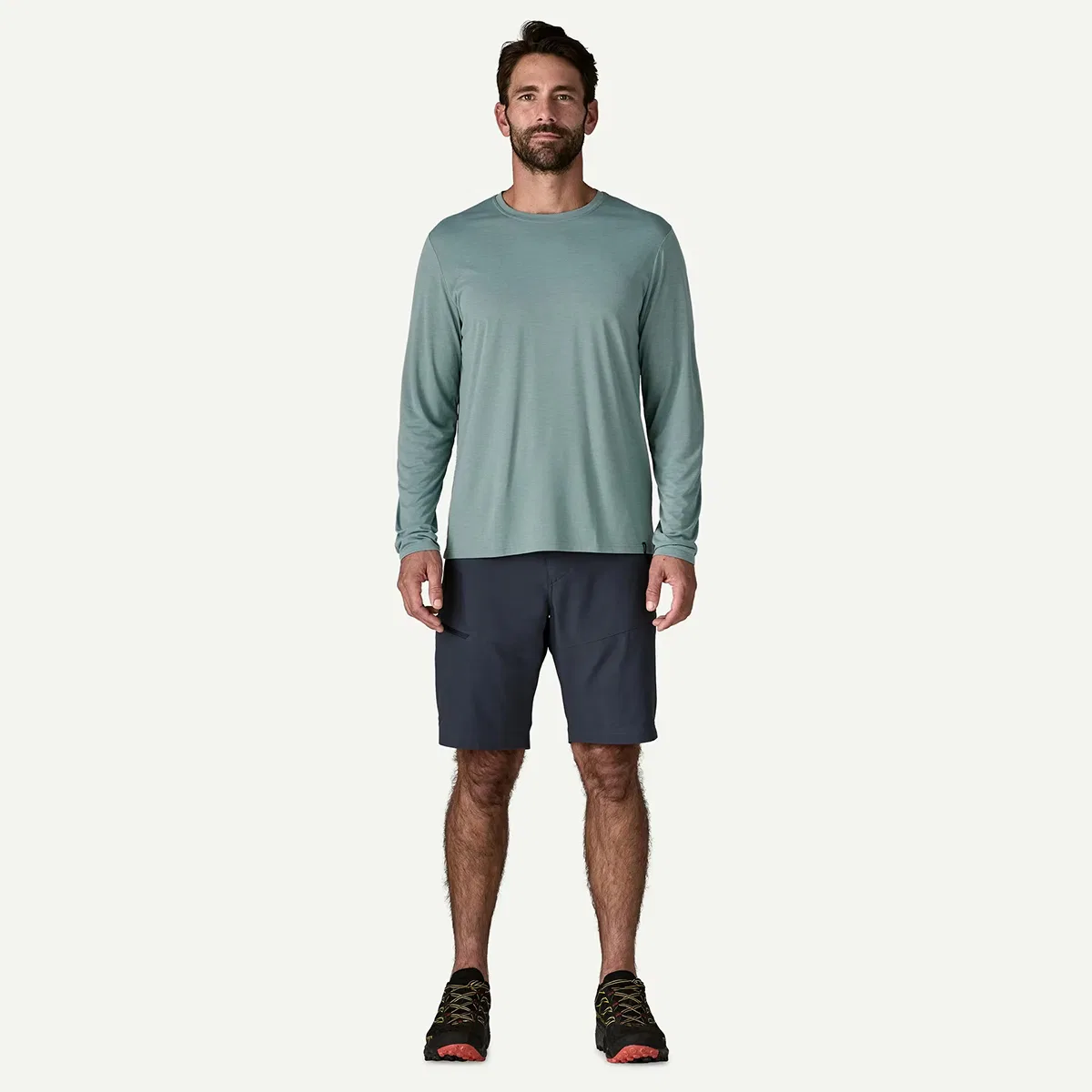 Мужская футболка с длинным рукавом Capilene Cool Daily Long-Sleeve Shirt Patagonia, Smolder Blue - Light Smolder Blue X-Dye — фото 4