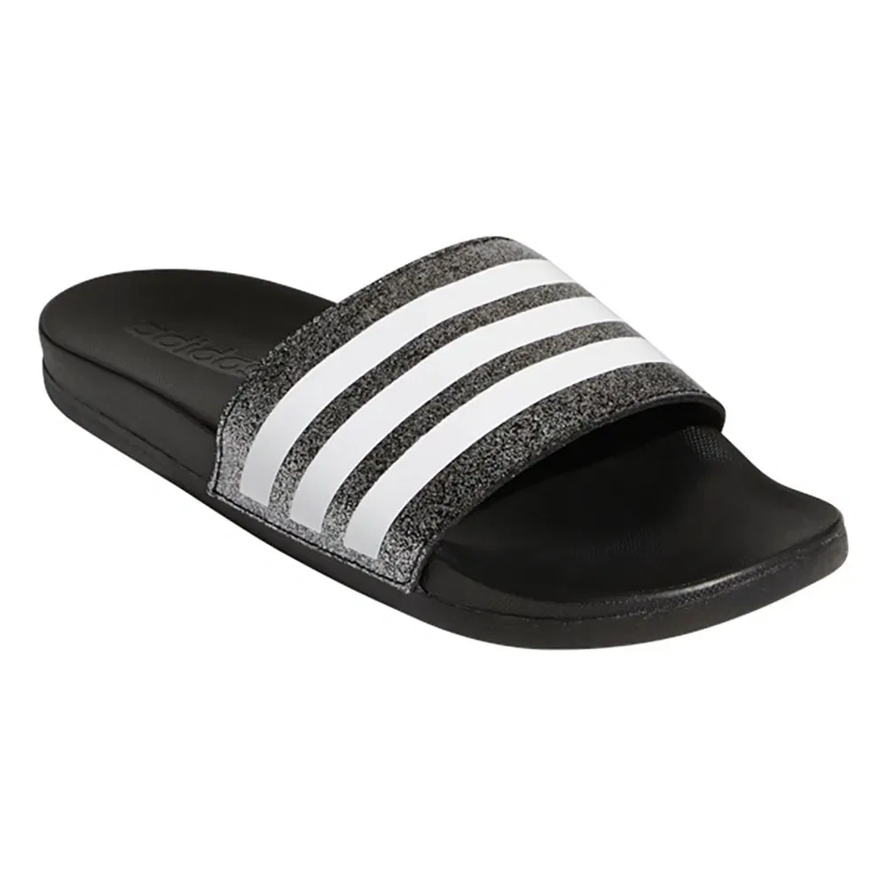 Детские шлепанцы с контурной стелькой Adilette Comfort Adidas, Black — фото 3