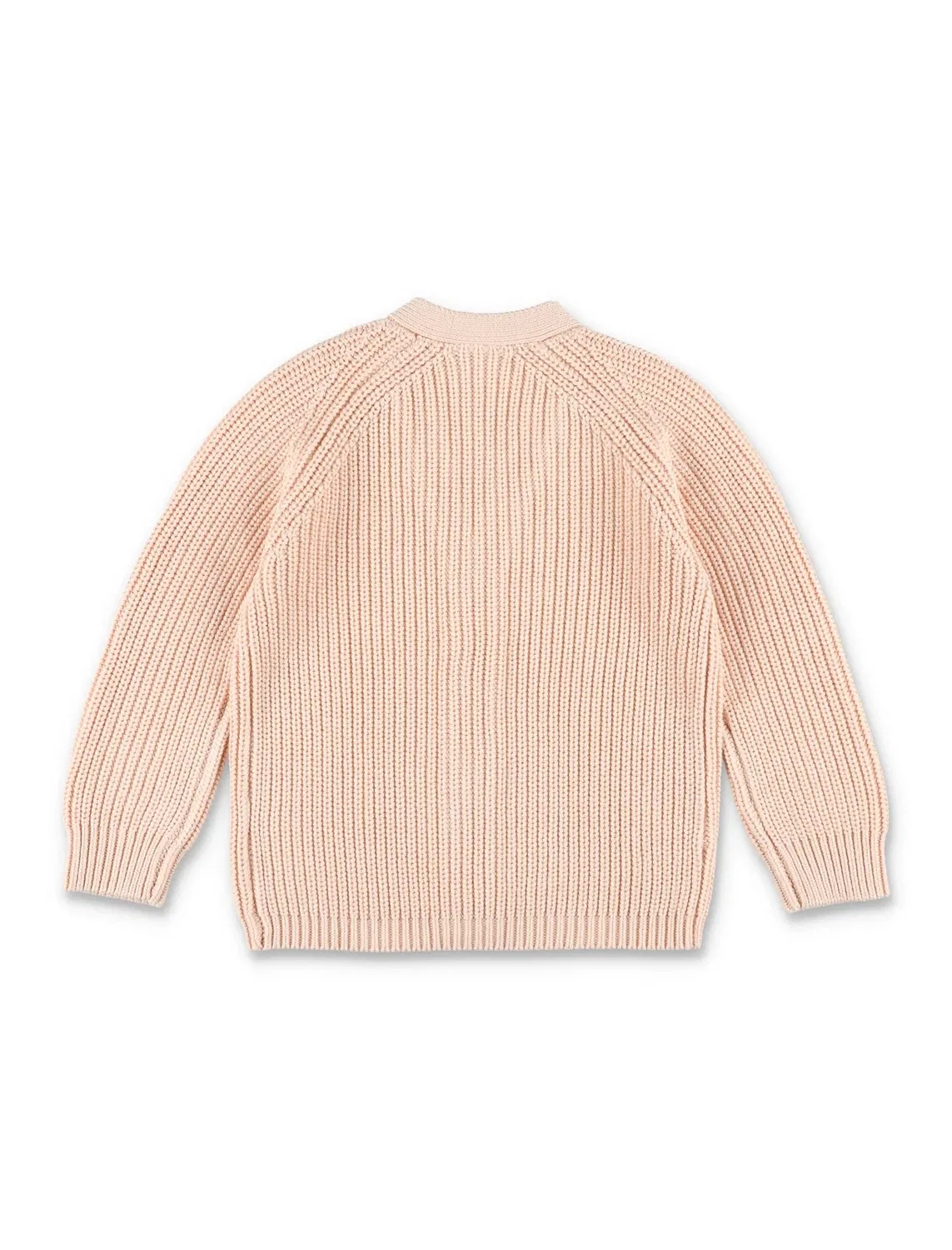 Кардиган из хлопка с V-образным вырезом Girls Pale Cameo Chunky Knit Cardigan Burberry, Pale Cameo — фото 2
