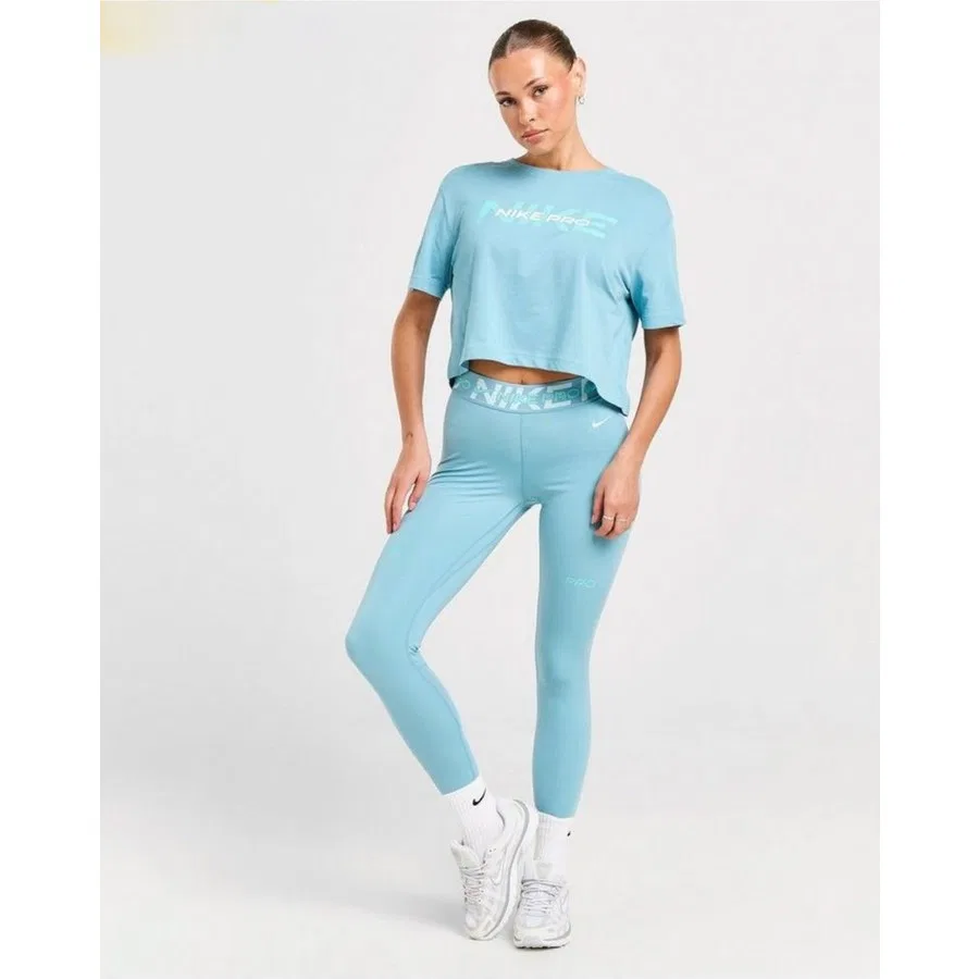 Футболка Nike Pro Graphic Cropped Training Short-Sleeve, Синий — фото 4