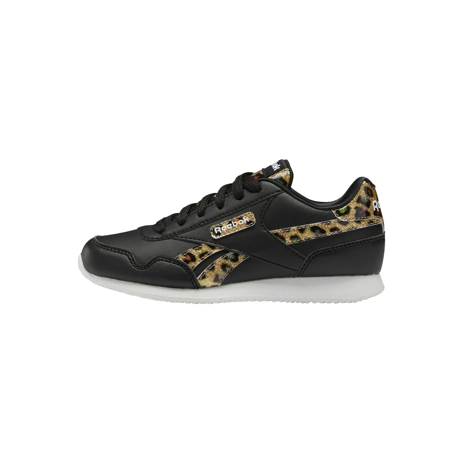 Детские кроссовки с леопардовым принтом Royal Classic Jogger 3 Shoes Reebok, Schwarz Weiss — фото 2