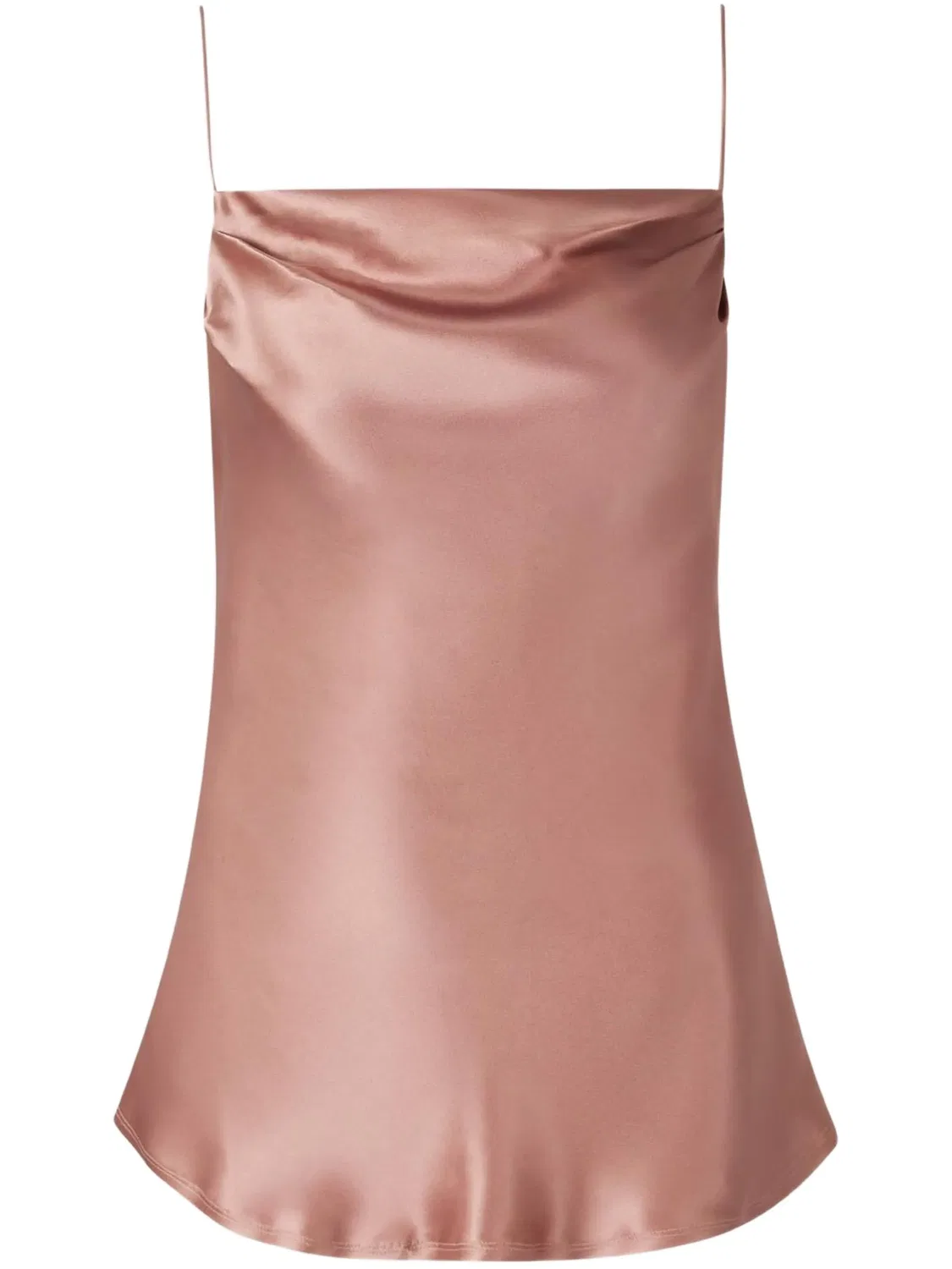 Топ с драпировкой из атласа Balmain, розовый