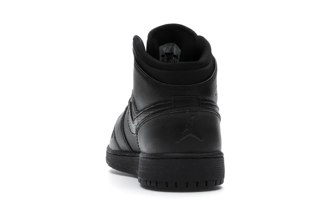 Детские кроссовки с высоким берцем Jordan 1 Retro Mid, Black/White — фото 4