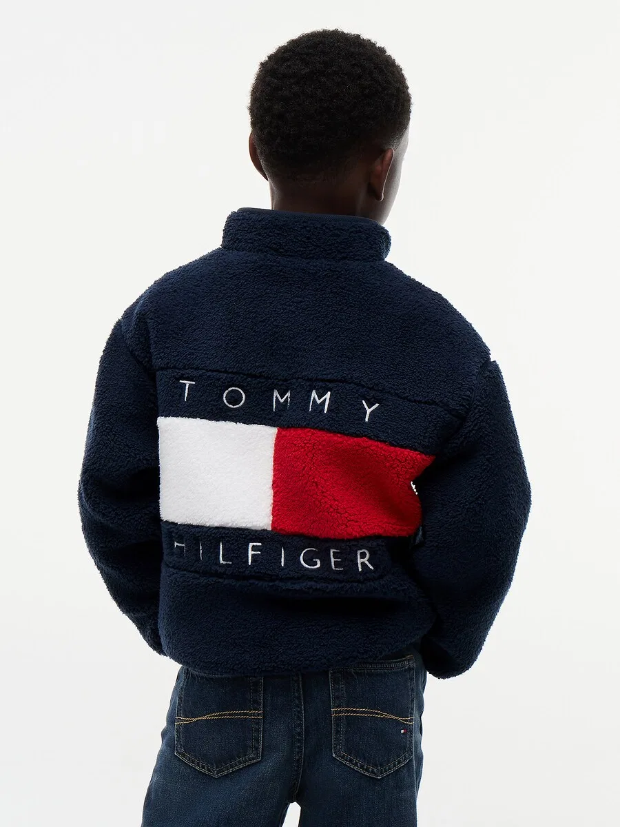 Флисовая куртка TOMMY HILFIGER темно-синего цвета — фото 2