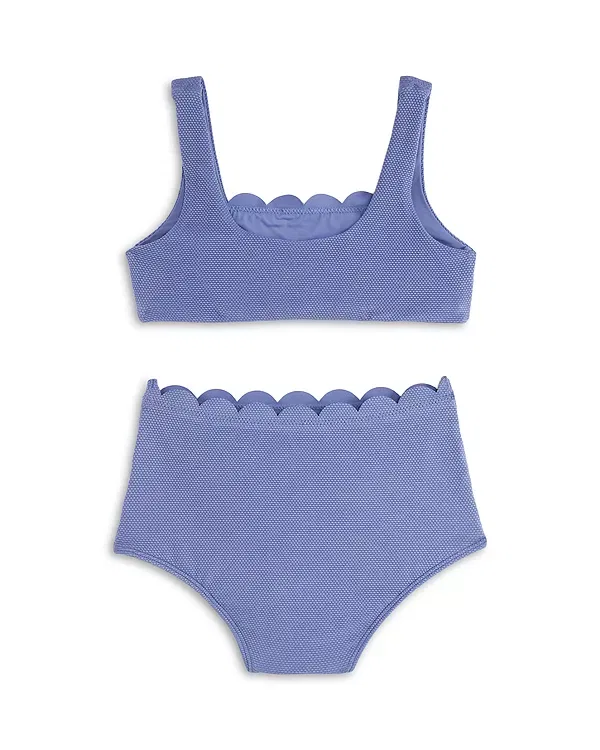 Детский купальник-комплект для девочек с принтом Seashell Swirl L*Space, Chambray — фото 2