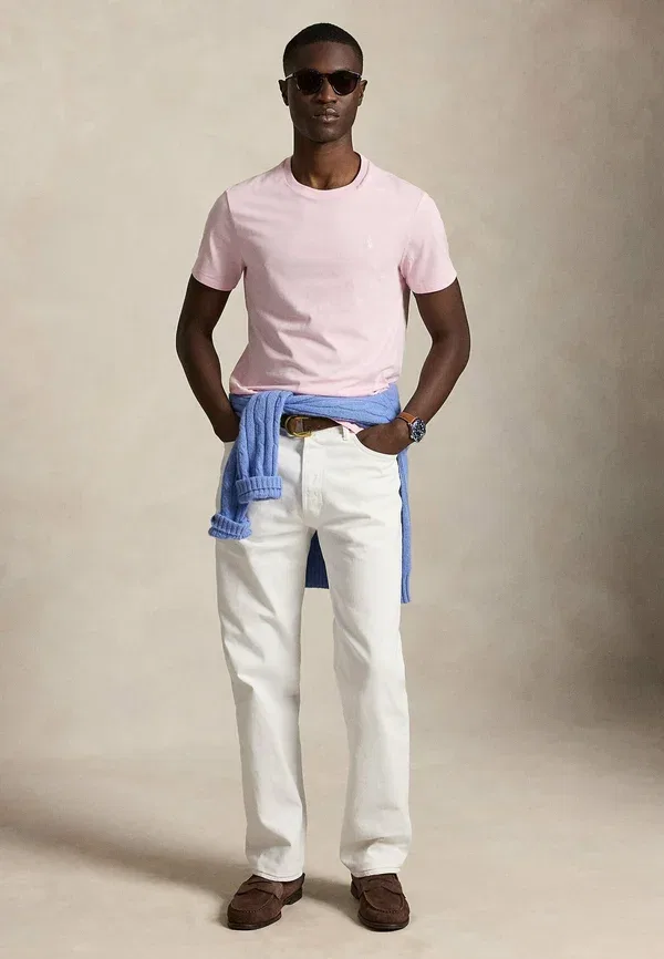 Футболка хлопковая basic t-shirt Ralph Lauren, розовый — фото 2