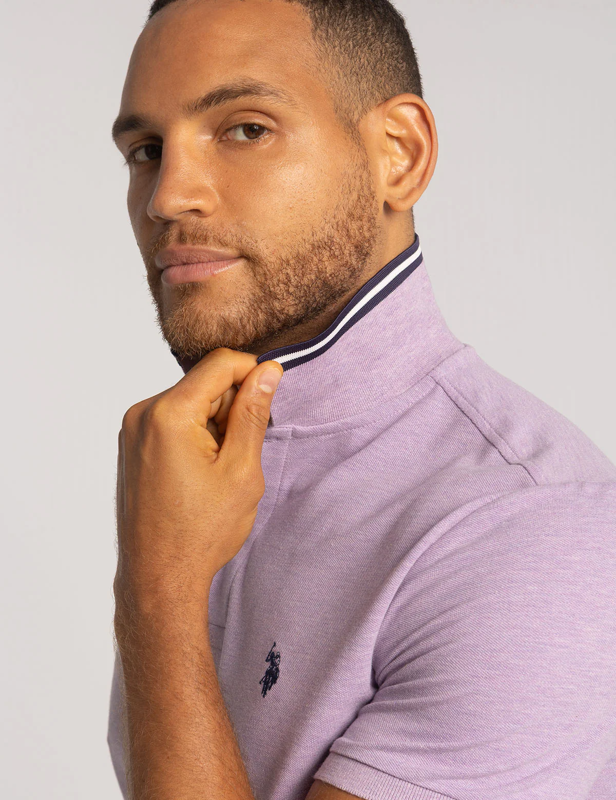 

Футболка поло U.S. Polo Assn. Slim Fit Stretch Pique Solid, лиловый