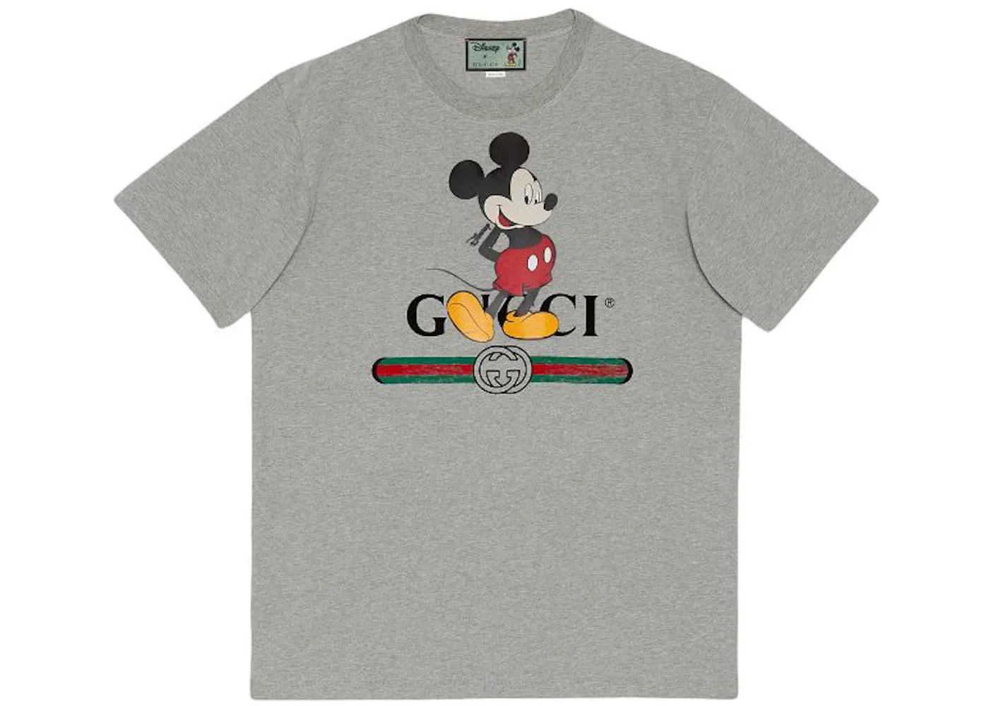 Мужская футболка с принтом Gucci x Disney Oversized Logo-Print T-shirt Gucci, Grey