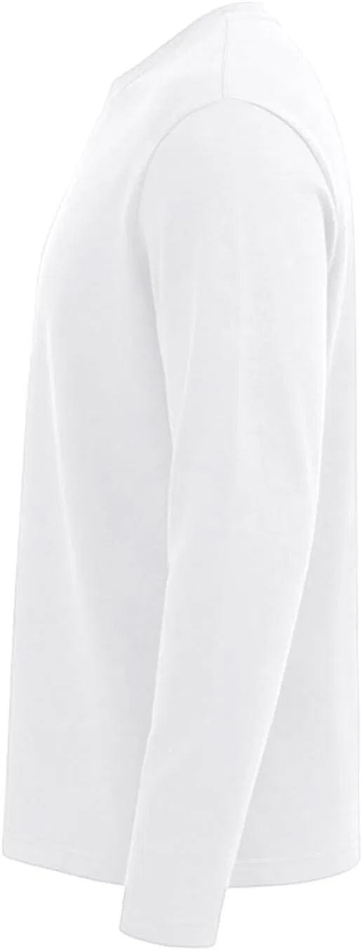 Мужская длинная футболка с круглым вырезом, White — фото 4