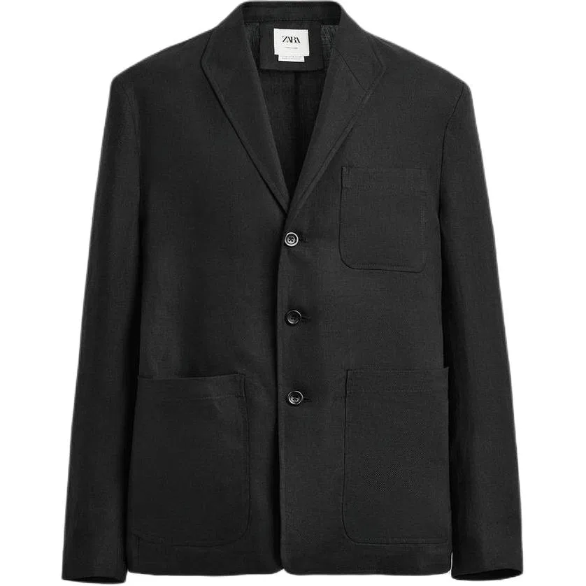 Мужской деловой костюм Черный ZARA