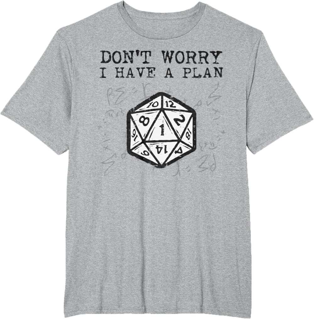 

Мужская футболка RPG Gamer Dont Worry I Have Plan, светло-серый