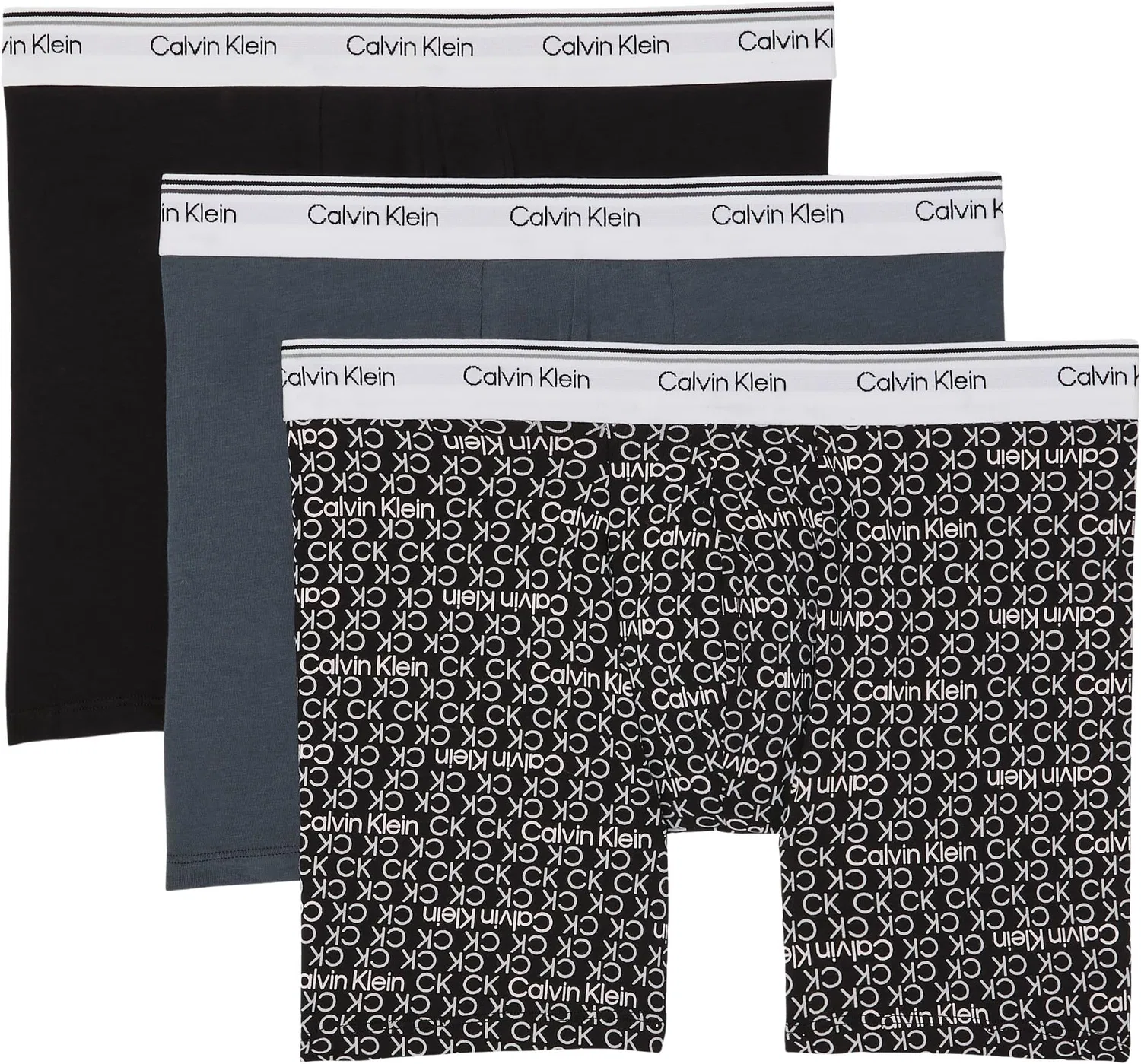 Мужские трусы-боксеры с длинной штаниной Calvin Klein, Black