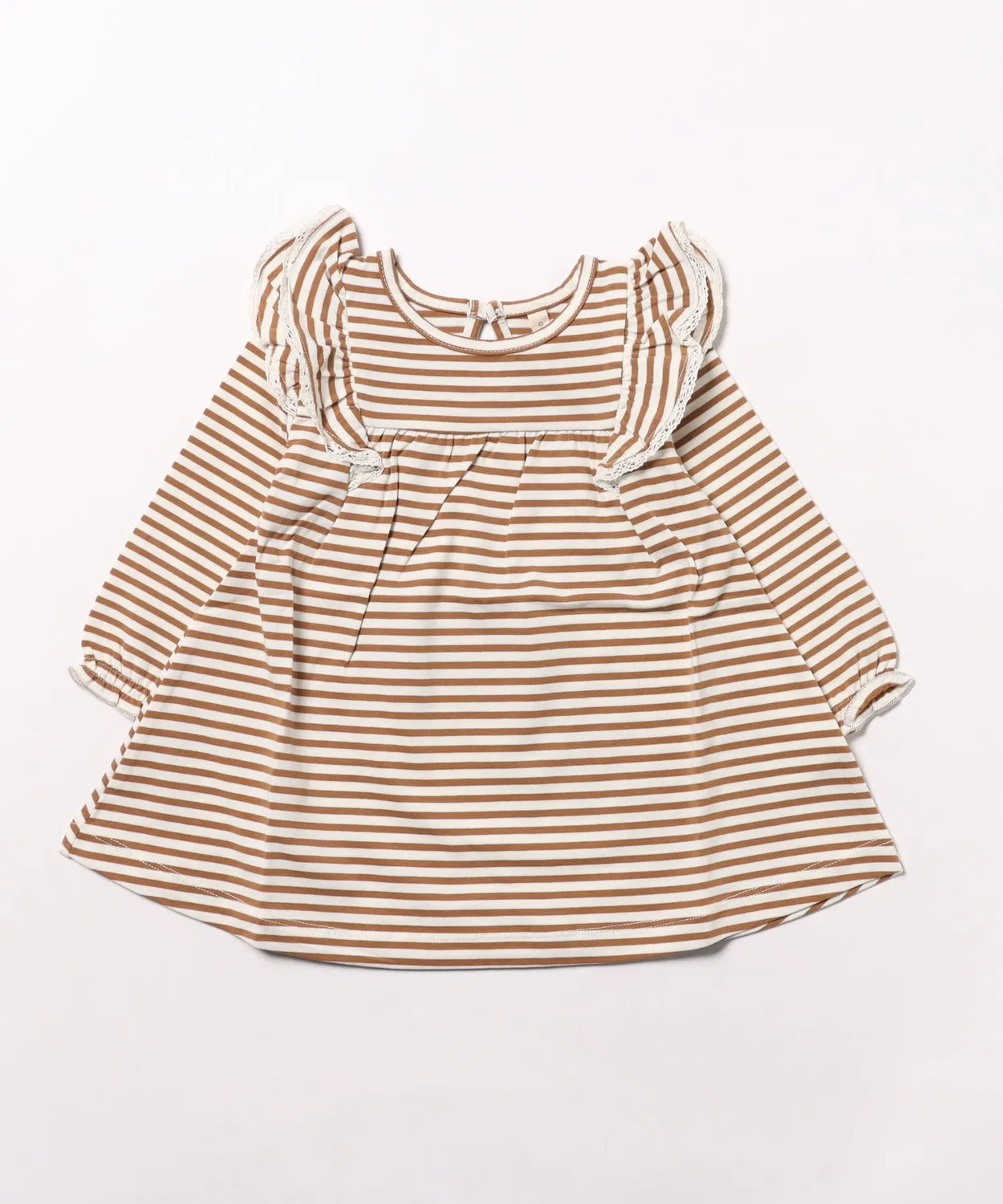 ARCHIVER Детское платье с длинным рукавомQuincy Mae Walnut Stripe, Brown