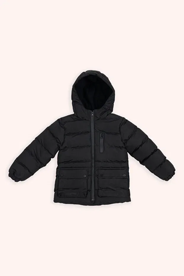 Детское пальто для девочек с капюшоном Panço, Black
