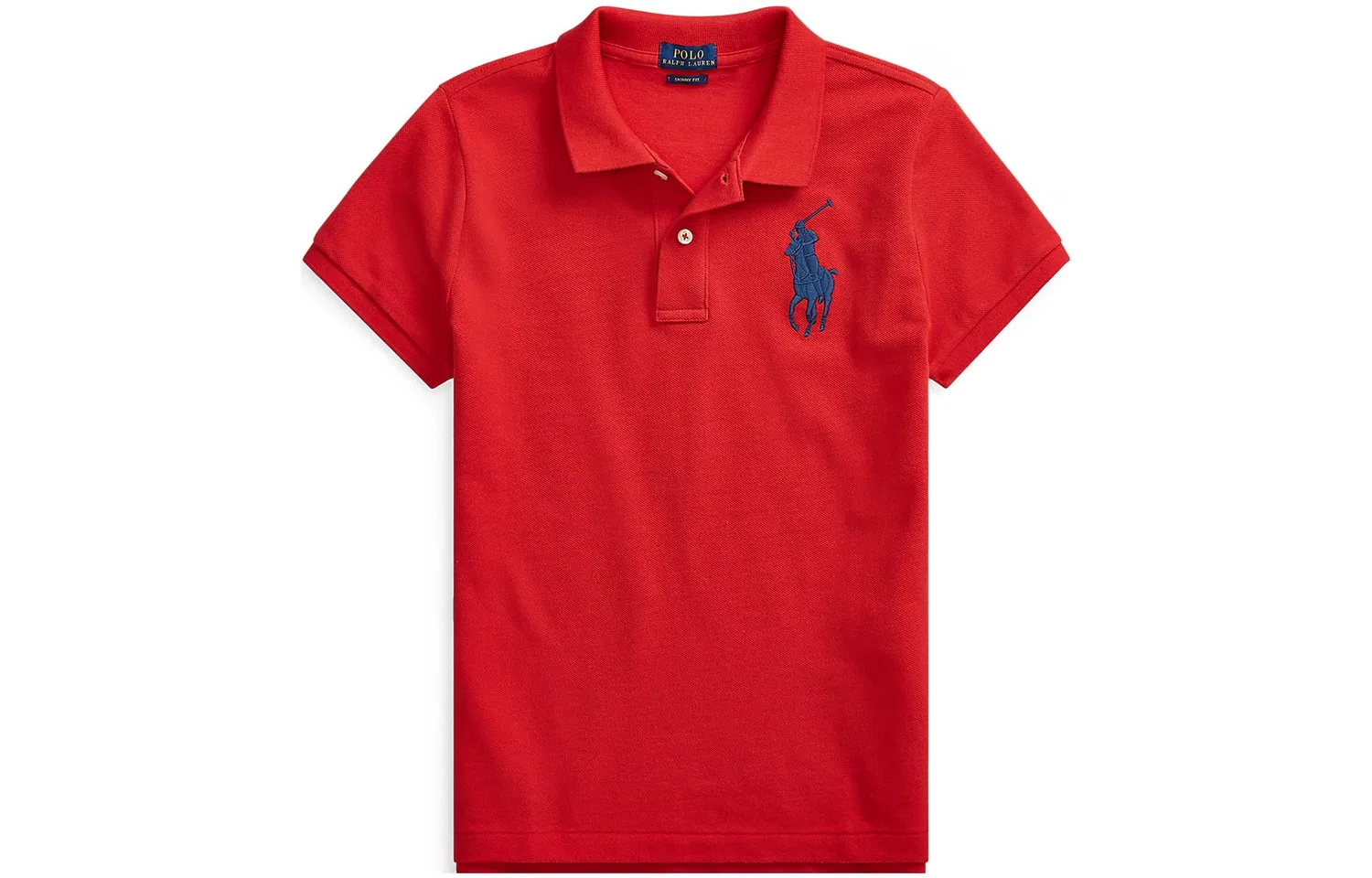 Женское поло с воротником, свободный крой, Polo Ralph Lauren, Red