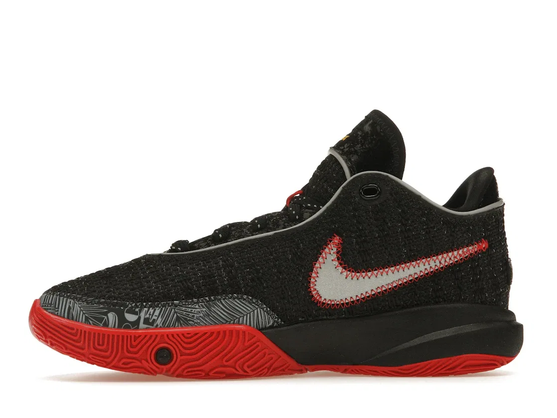 Детские кроссовки для мальчиков с высокой производительностью Nike LeBron 20, Black/University Red/University Gold/Black — фото 3