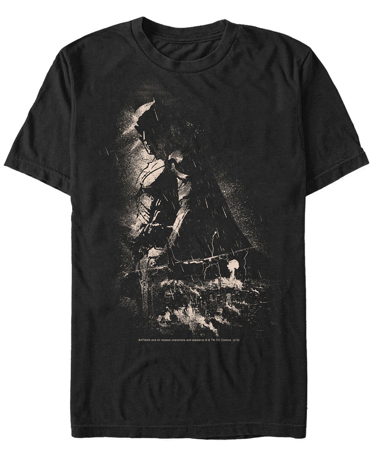 

Мужская футболка с коротким рукавом dc batman stormy shadows Fifth Sun, черный