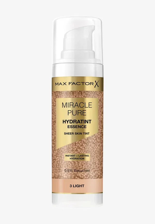 Тонизирующее средство с бакучиолом Miracle pure hydratint essence sheer skin tint Max Factor Light 30 мл, цвет light