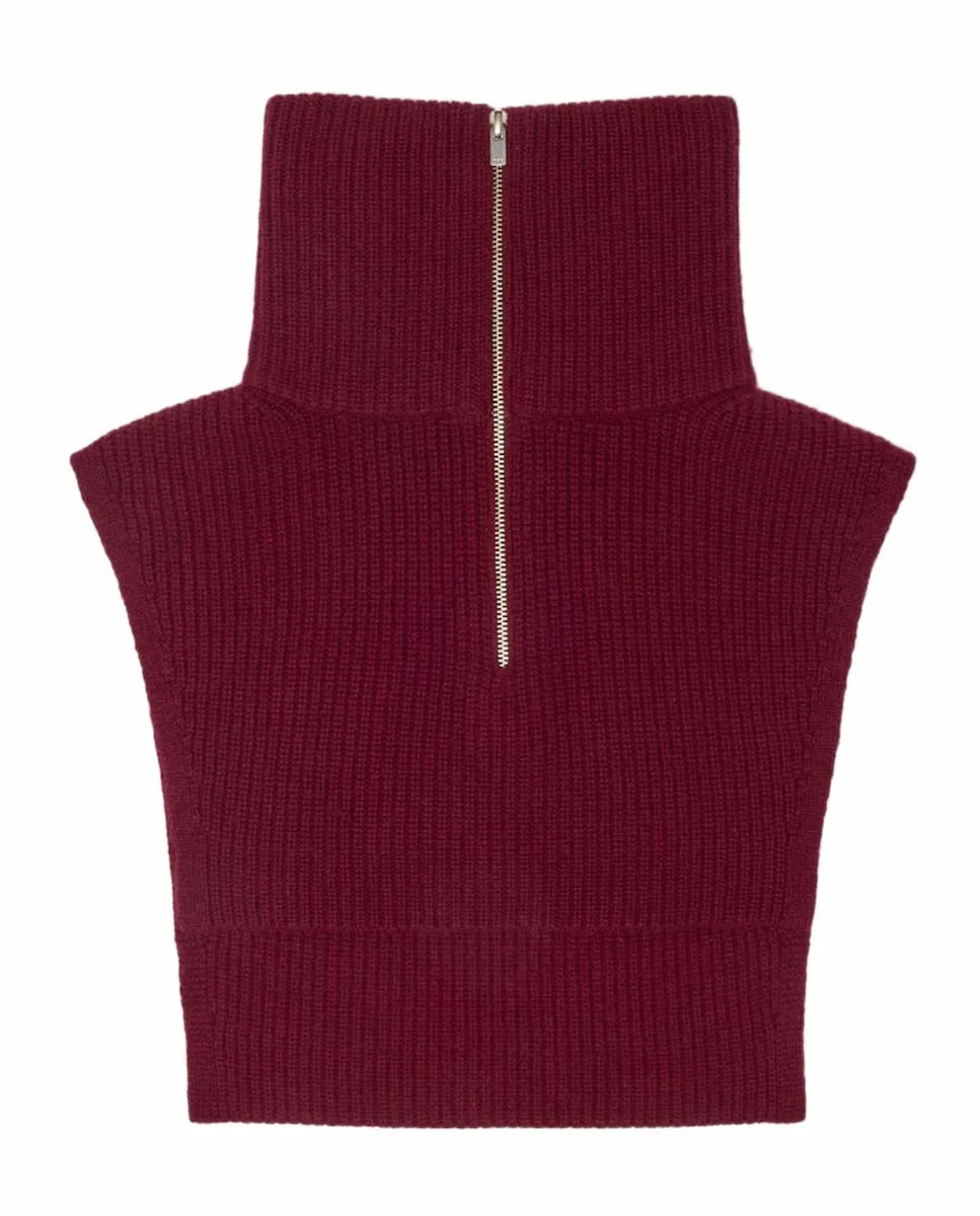 

Женская трикотажная водолазка Maje, бордовый