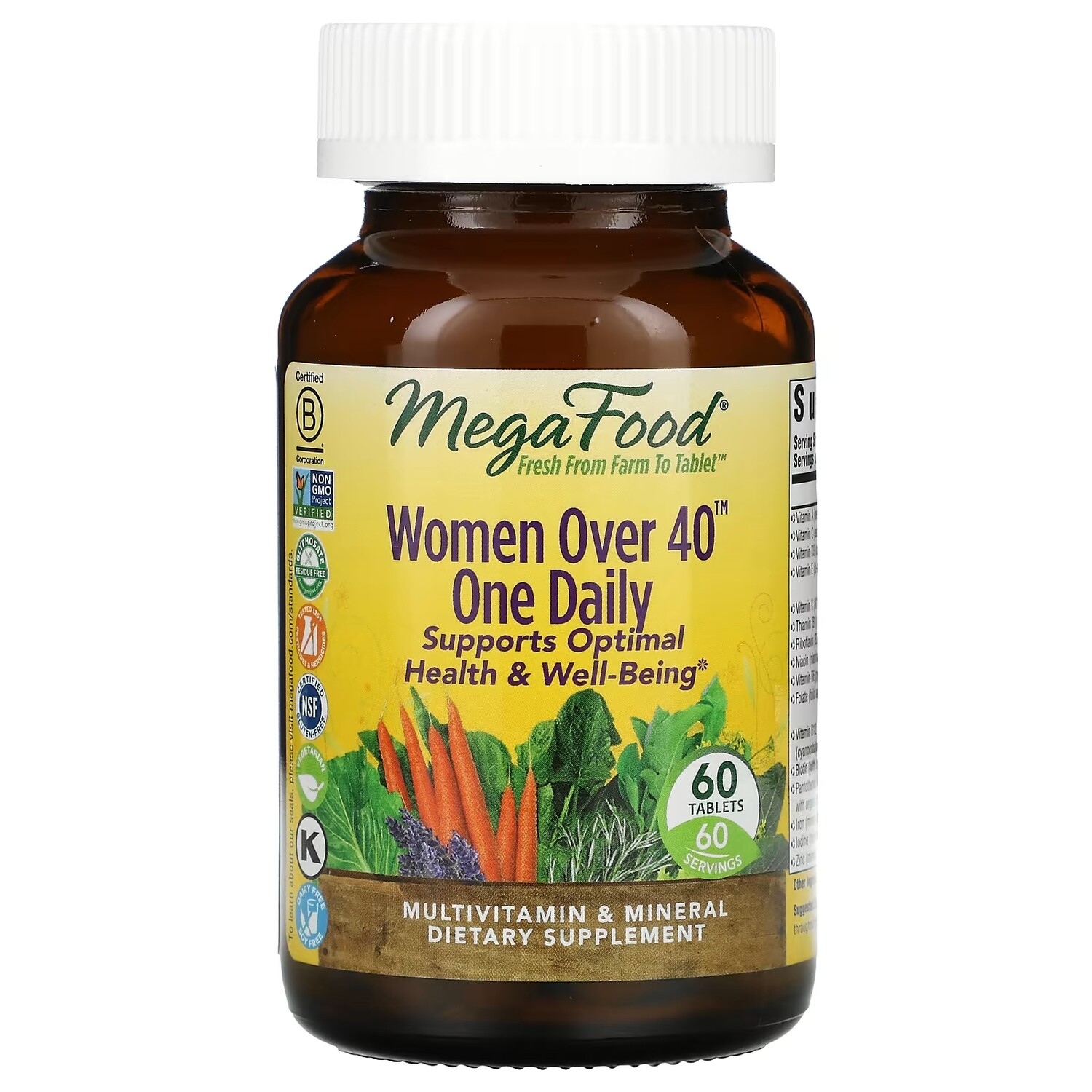 

Мультивитамины для Женщин Старше 40 лет MegaFood, 60 таблеток