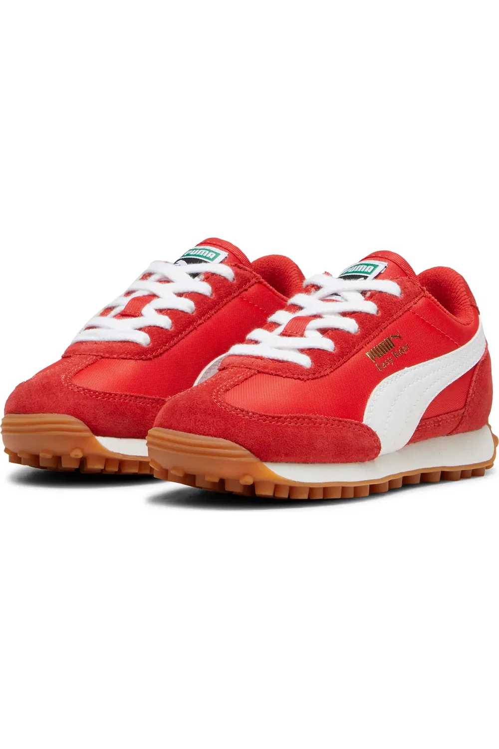 Детские кеды из замши и кожи Easy Rider PUMA, Puma Red-Puma White