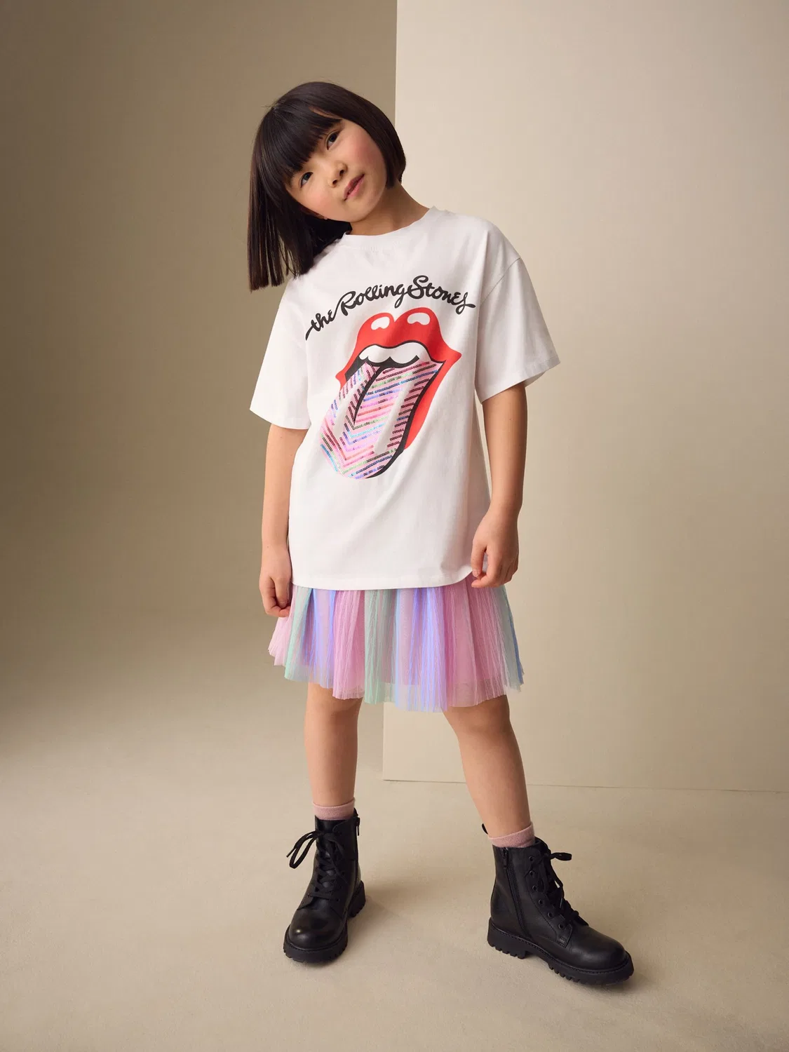 Футболка Next The Rolling Stones белого цвета — фото 2