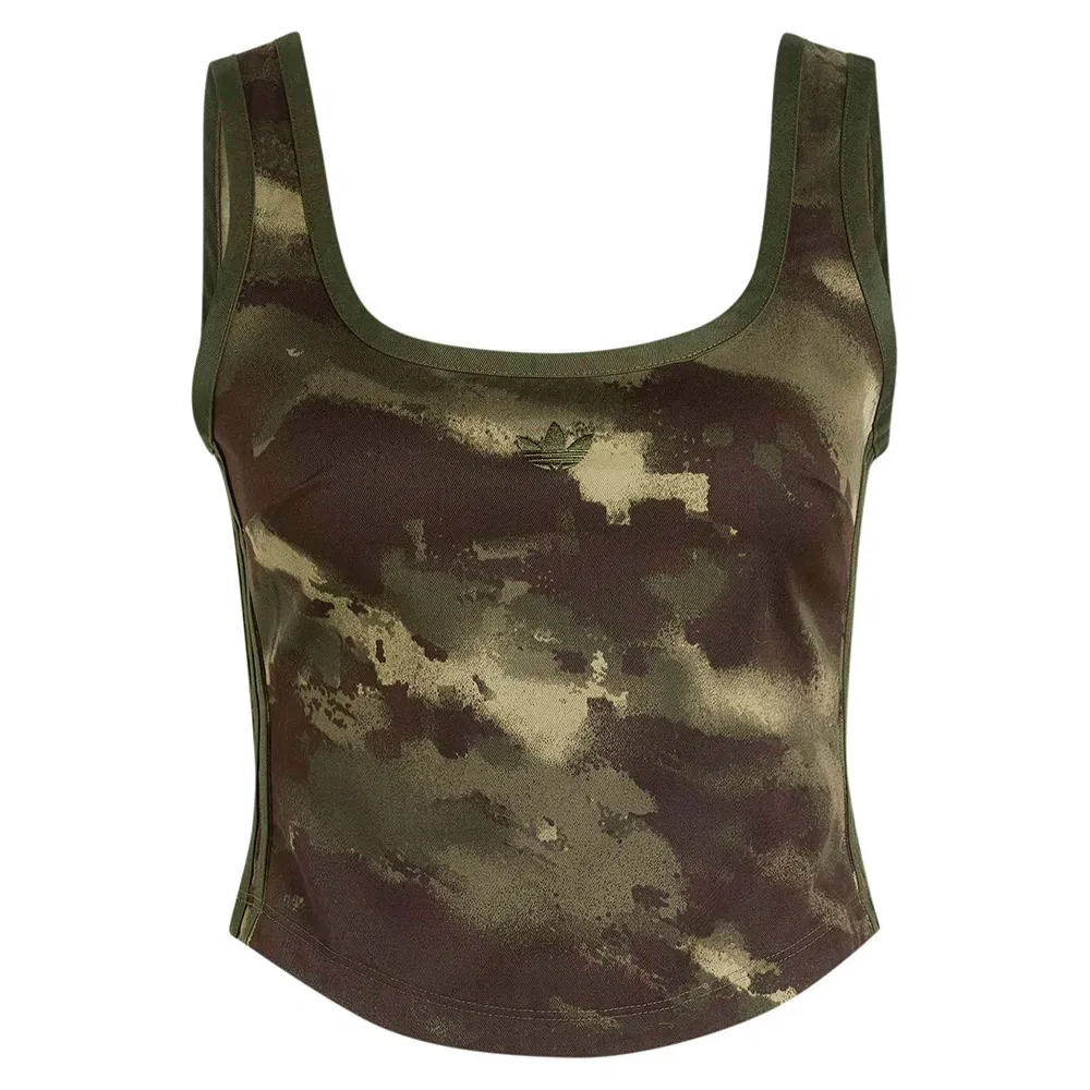 Женская футболка без рукавов Camo Corset Adidas Originals, Green — фото 3