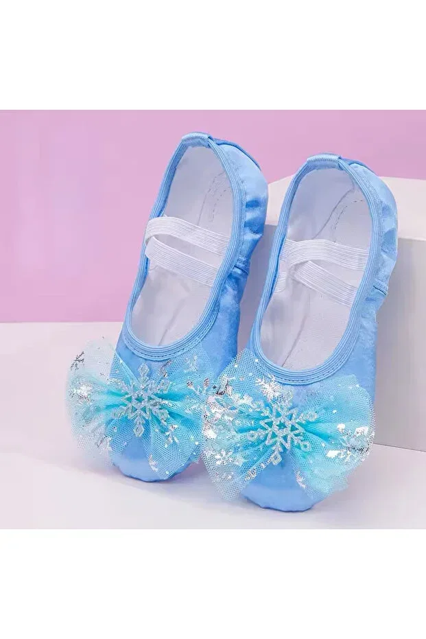 Детские балетки для девочек на плоском ходу на шнуровке 3B Kids, Blue