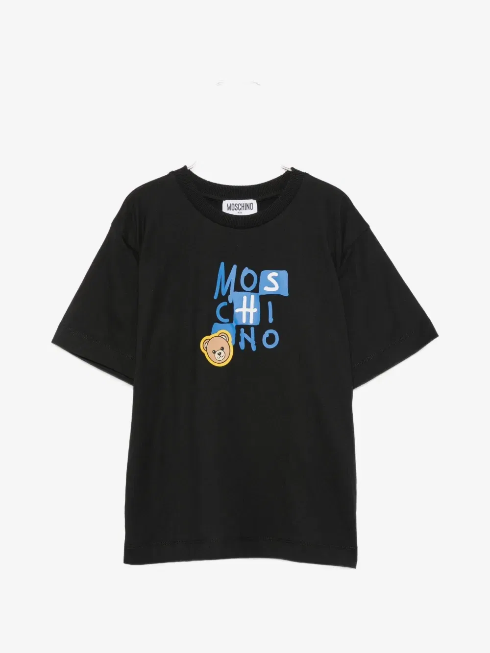 Футболка с логотипом «Медвежонок» Moschino Kids, черный
