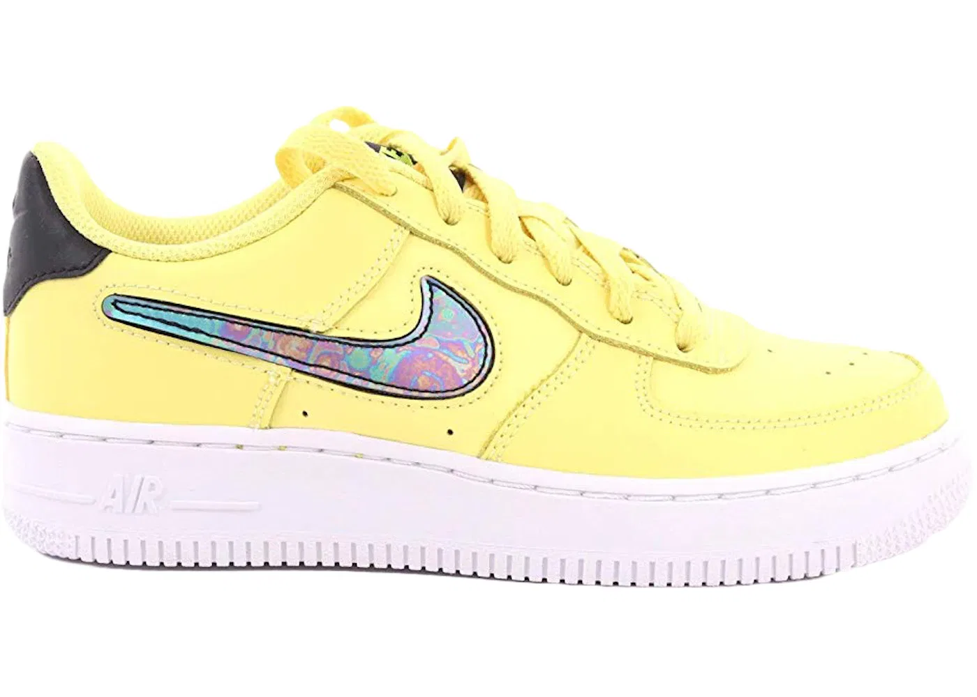 Детские кроссовки с длинным шнурком Nike Air Force 1 Low LV8 3, Yellow Pulse/Black/White