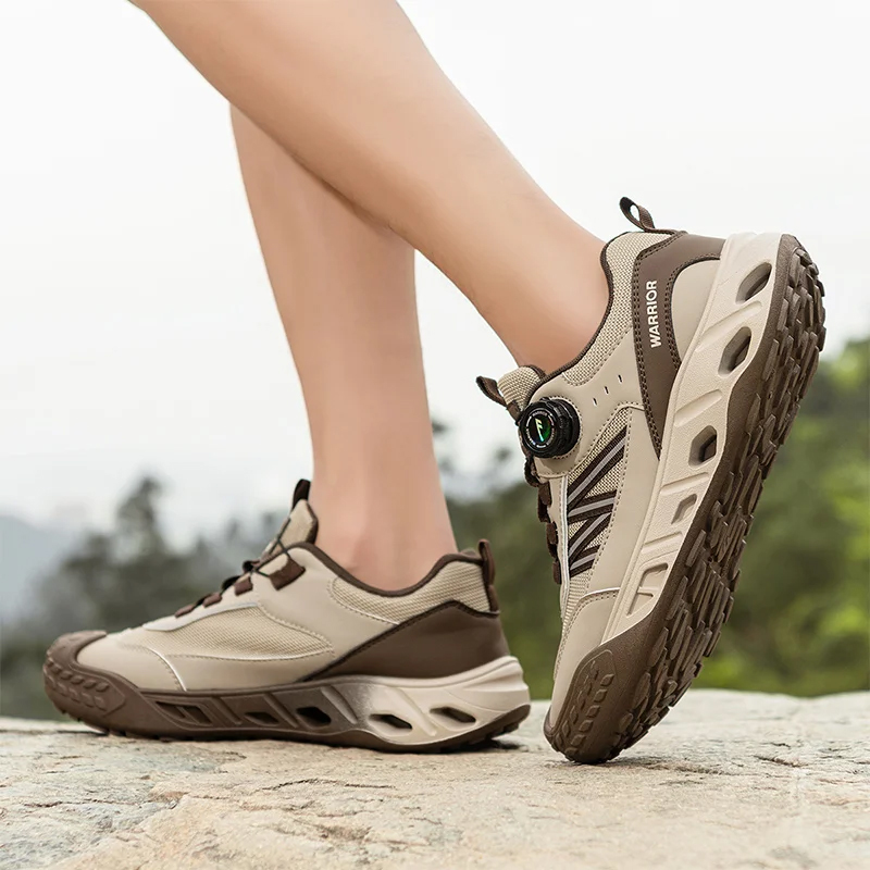 Кроссовки WARRIOR Mountaineering & Hiking Shoes Men's Low top, хаки/коричневый — фото 2
