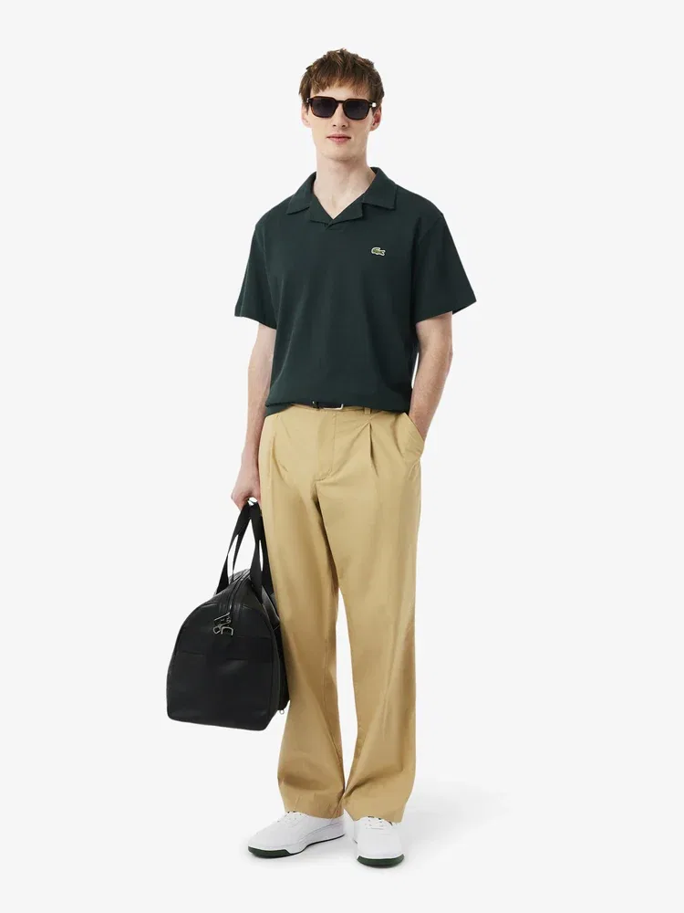 Футболка поло с коротким рукавом, льняная, PH2449 LACOSTE, Green — фото 4