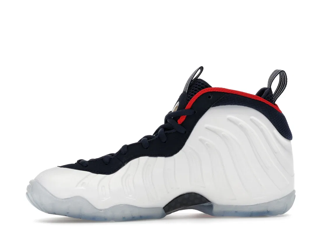 Детские кроссовки Lifestyle Nike Air Foamposite One, Obsidian/University Red-Metallic Gold-White — фото 3